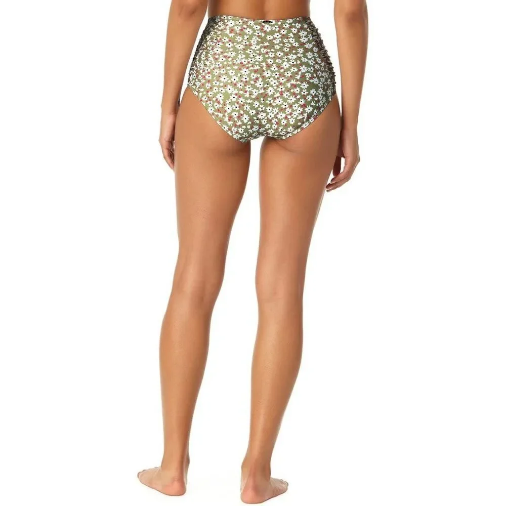 Anne Cole Side Shirred High-Waist Tummy Control Bottoms Multicolor LG